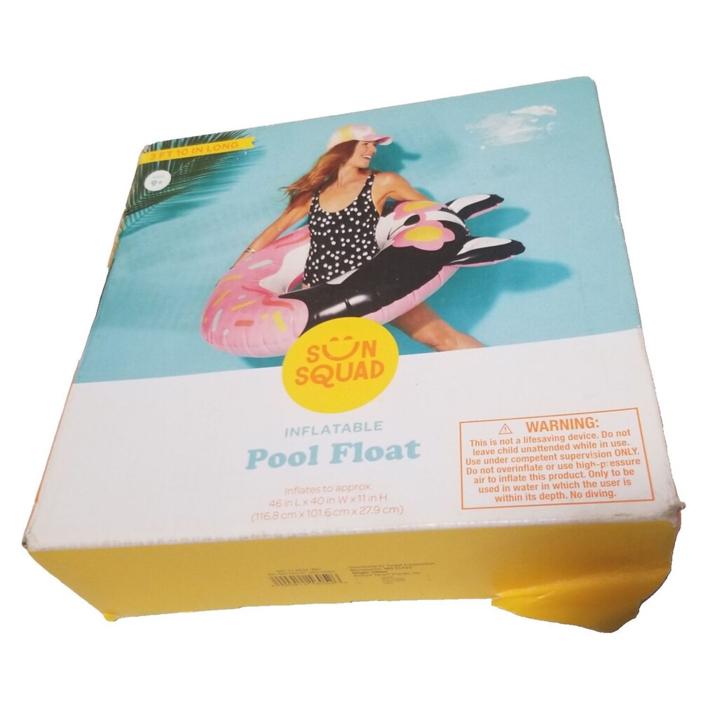 Sun‎ Squad Inflatable Pool Float 3Ft 10" Long  New